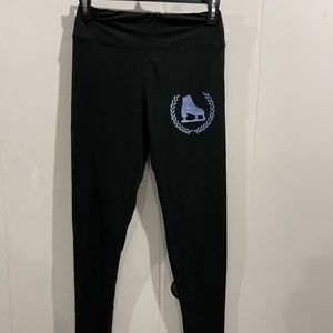 black ice skating leggings
